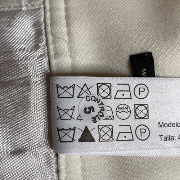 NWT. Massimo Tutti Cream Wool Blend Trousers with Dart Details. Size 6. - Picture 9 of 10